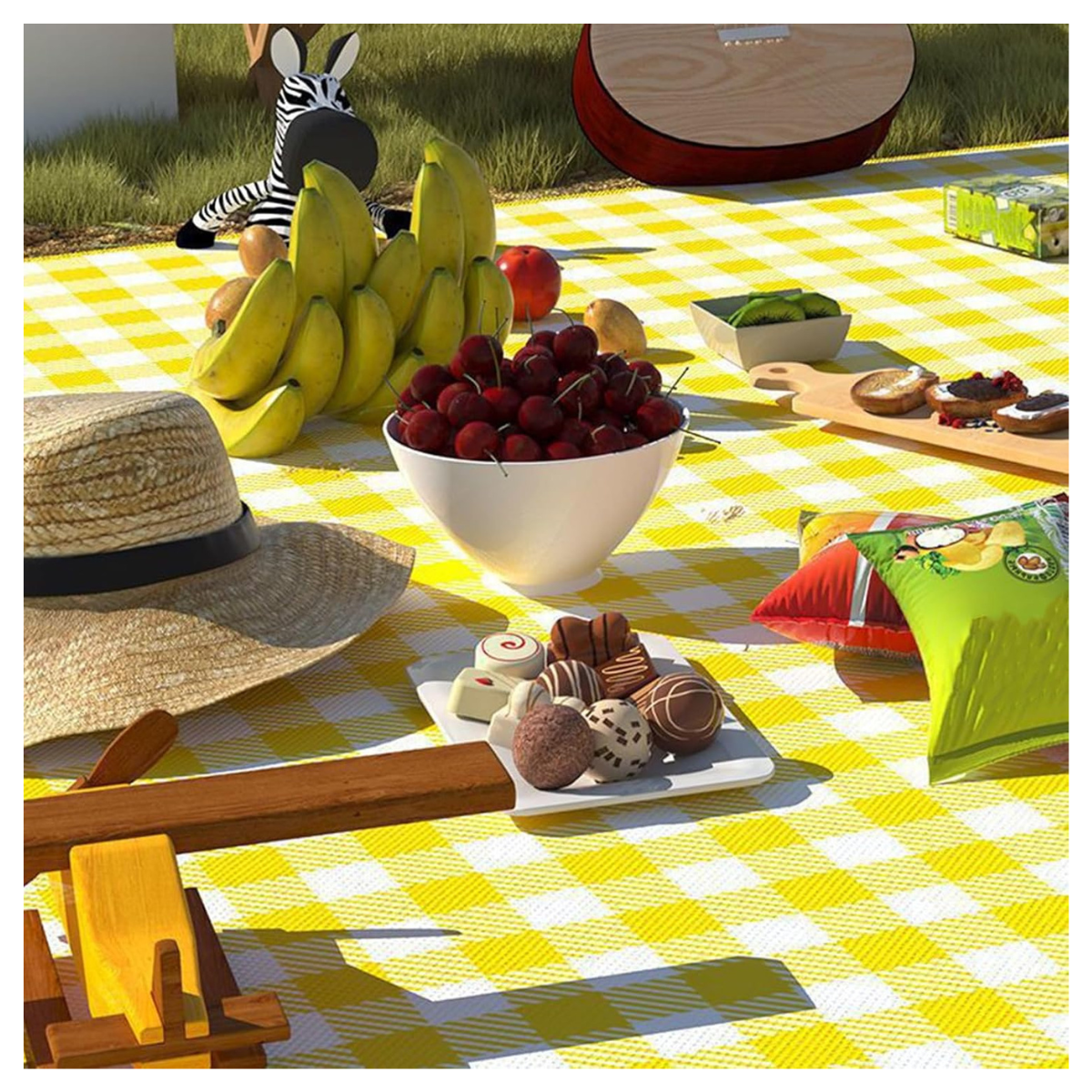 Manta de picnic a cuadros impermeable