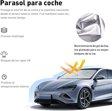 PARASOL PLEGABLE UV PARA PARABRISA AUTO