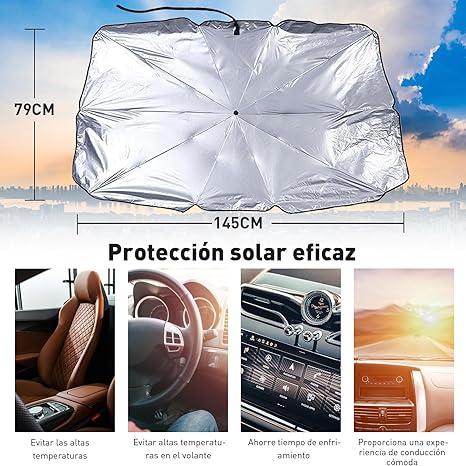 PARASOL PLEGABLE UV PARA PARABRISA AUTO